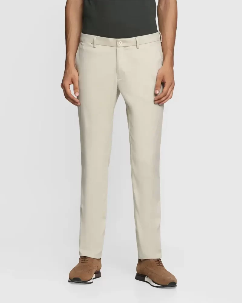 Techpro Slim Fit B-91 Casual Beige Textured Khakis - Hoag