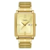 Timex Classics Men'S Champagne Dial Rectangle Case Day Date Function Watch -Tw000W910