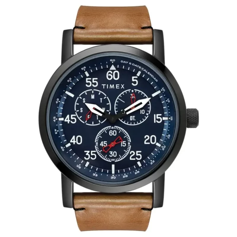 Timex Fashion Men'S Blue Dial Round Case Multifunction Function Watch -Tweg16603
