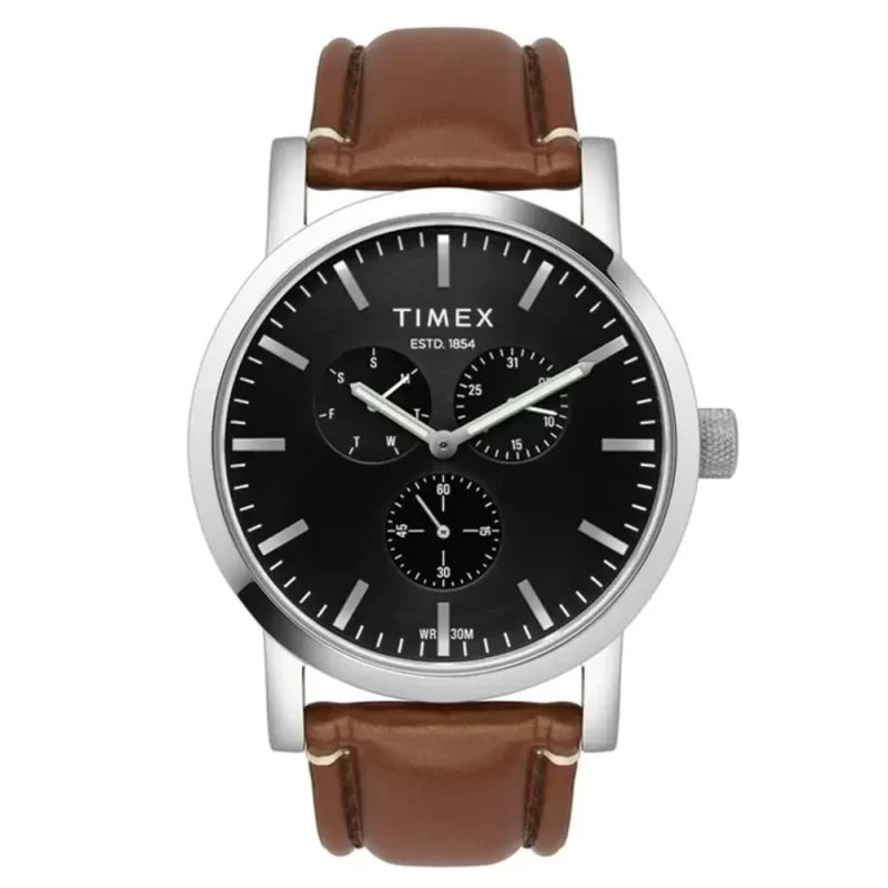 Timex Fashion Men'S Black Dial Round Case Multifunction Function Watch -Tweg16607