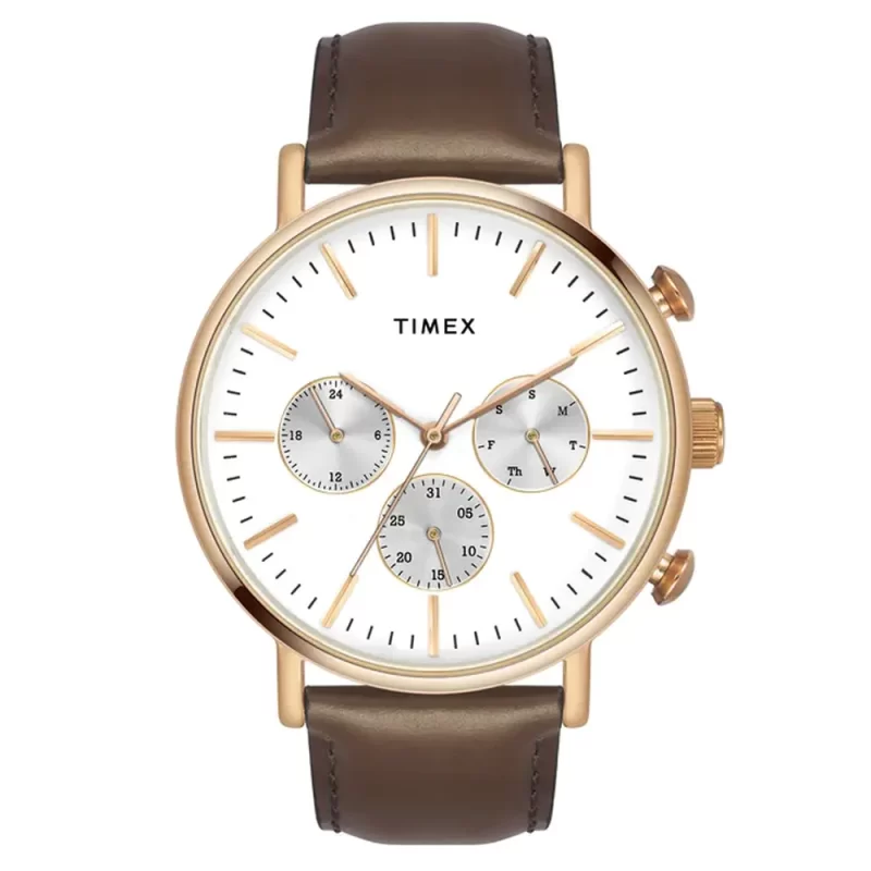 Timex Fashion Men'S Silver Dial Round Case Multifunction Function Watch -Tweg20005