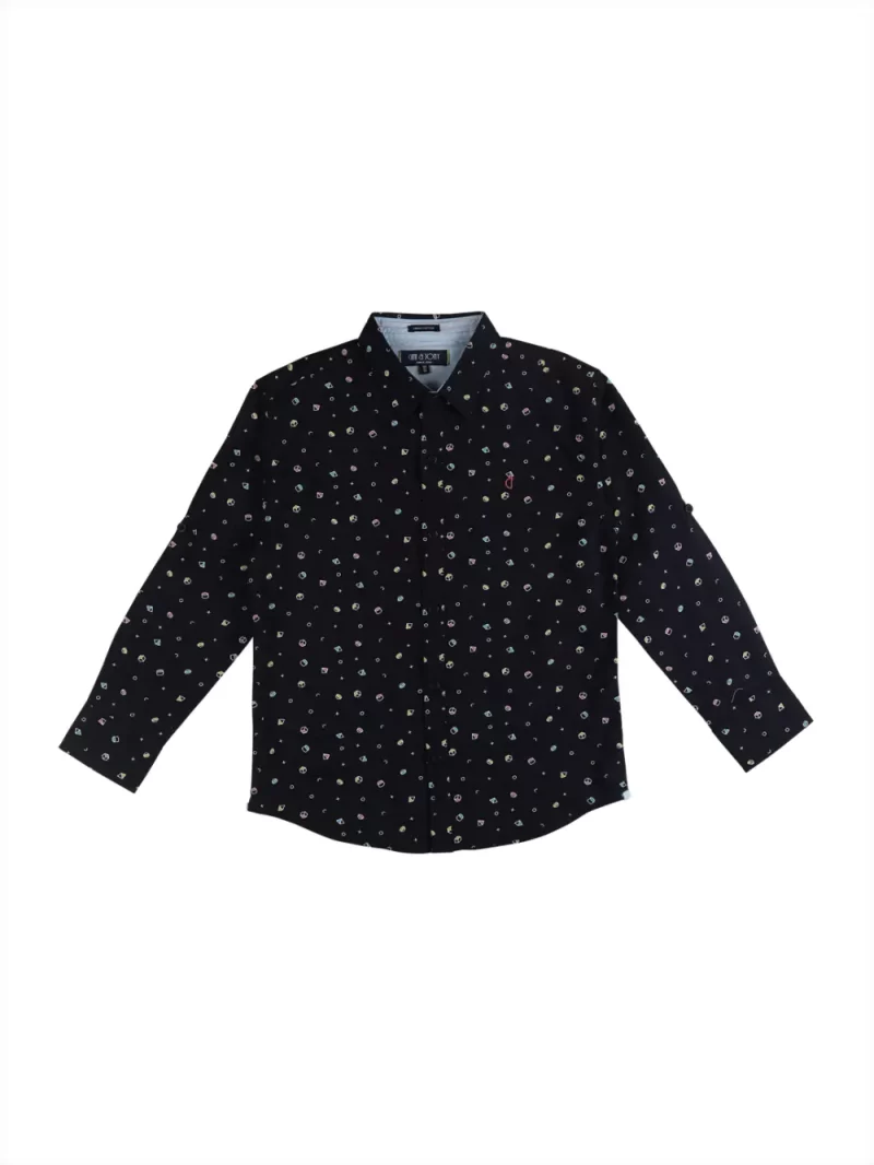 Gini And Jony Boys Solid Cotton Shirt