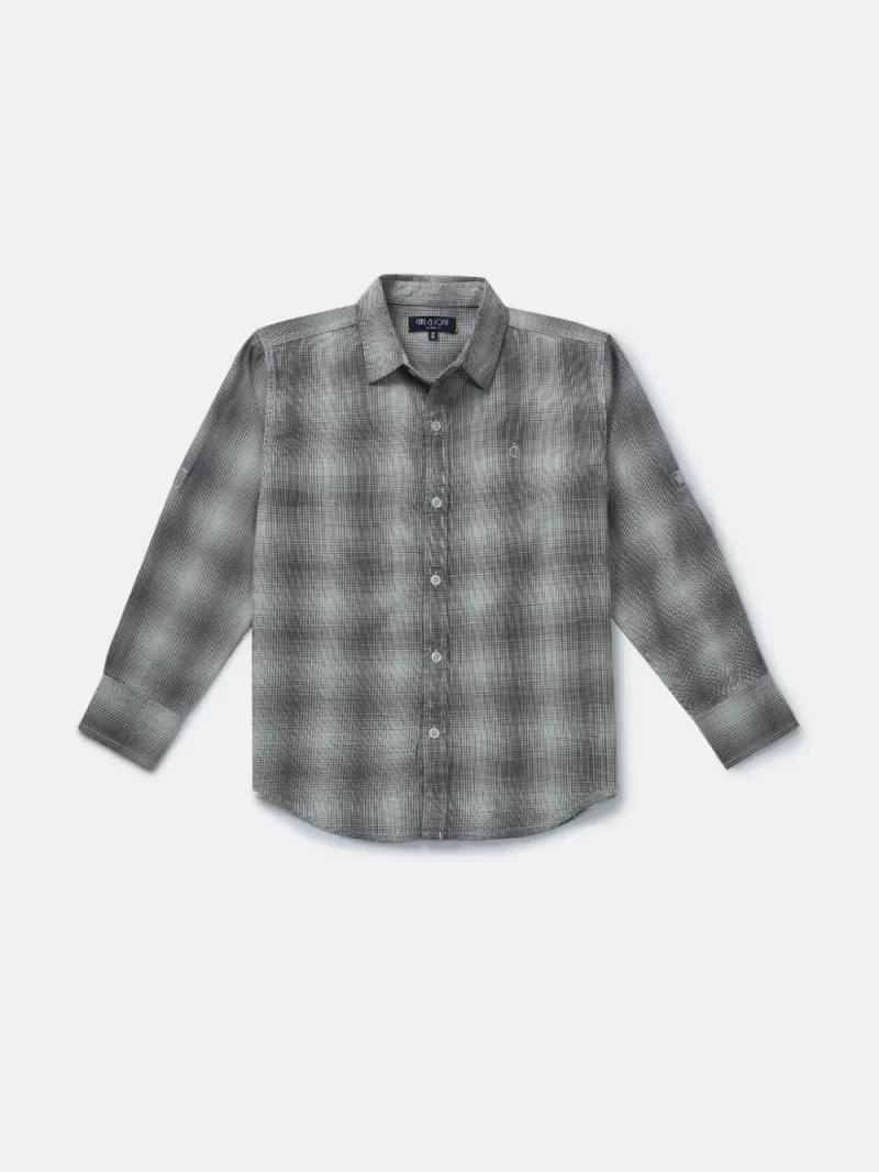 Gini And Jony Boys Solid Cotton Shirt