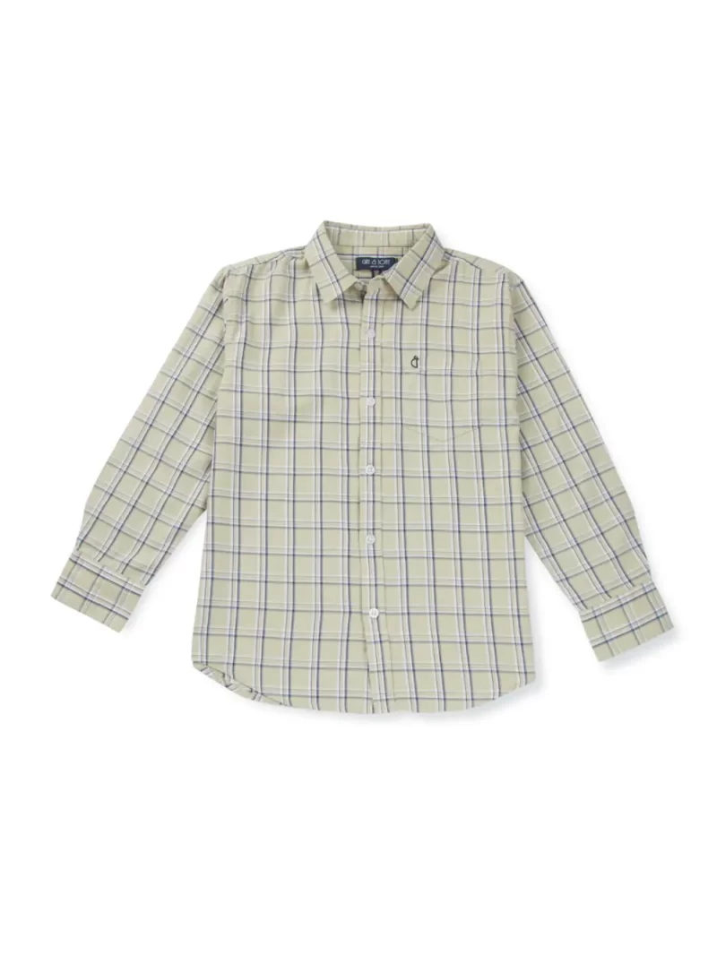 Gini And Jony Boys Solid Cotton Shirt