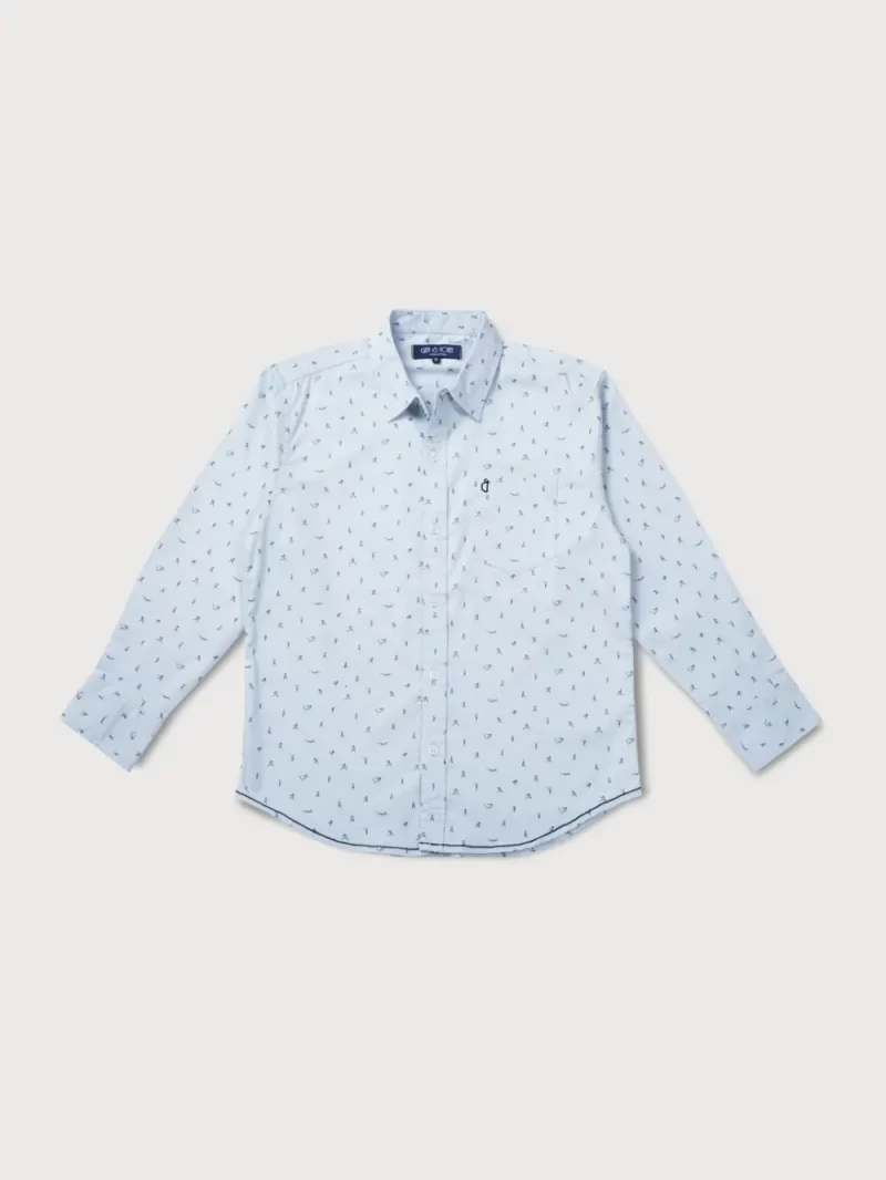 Gini And Jony Boys Solid Cotton Shirt