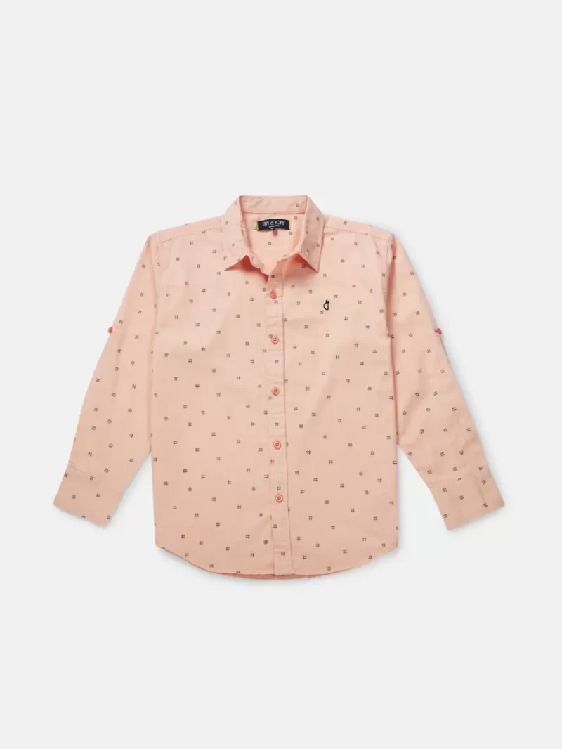 Gini And Jony Boys Solid Cotton Shirt