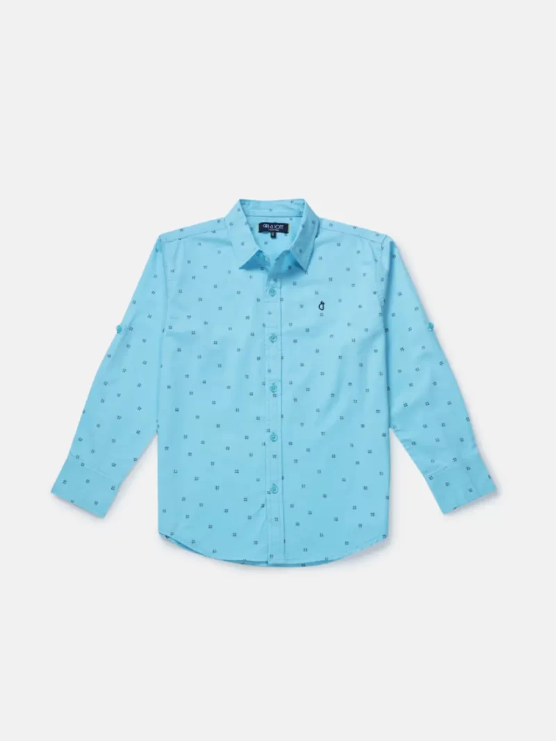 Gini And Jony Boys Solid Cotton Shirt