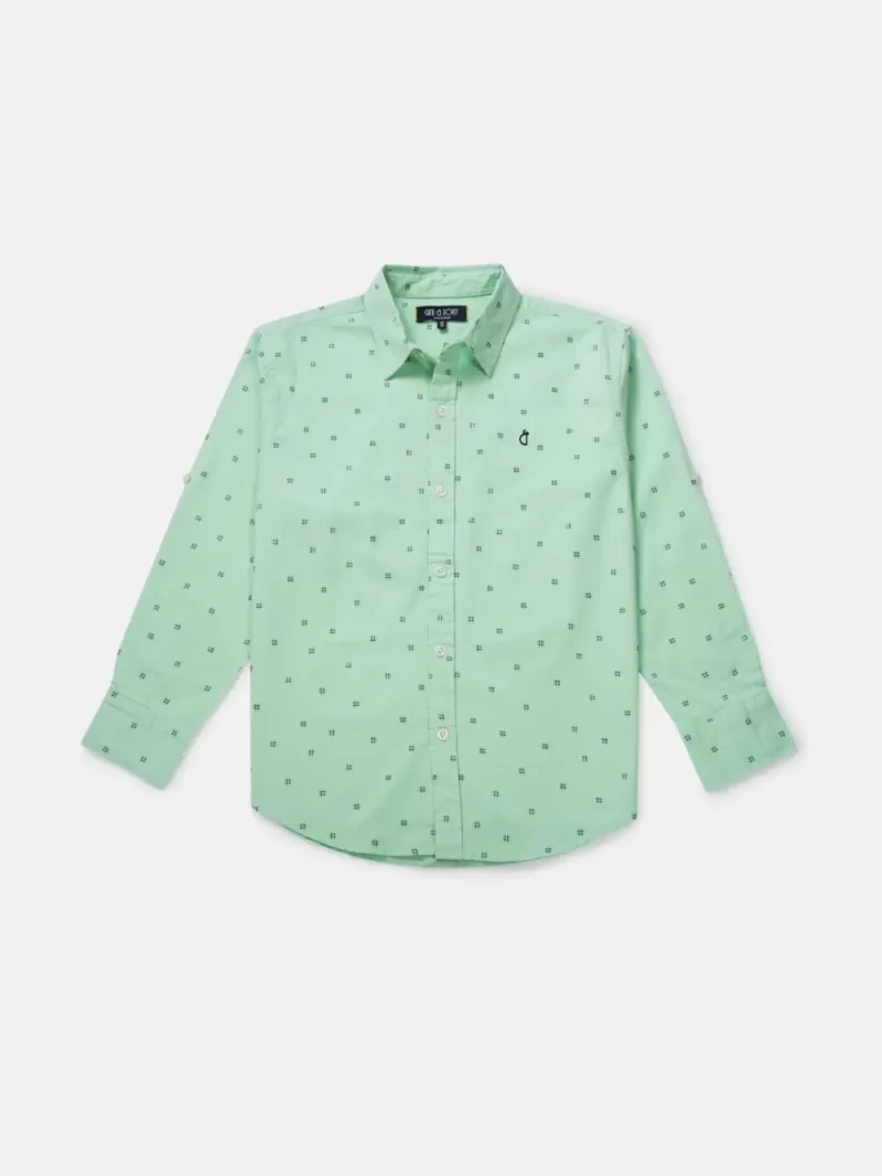 Gini And Jony Boys Solid Cotton Shirt