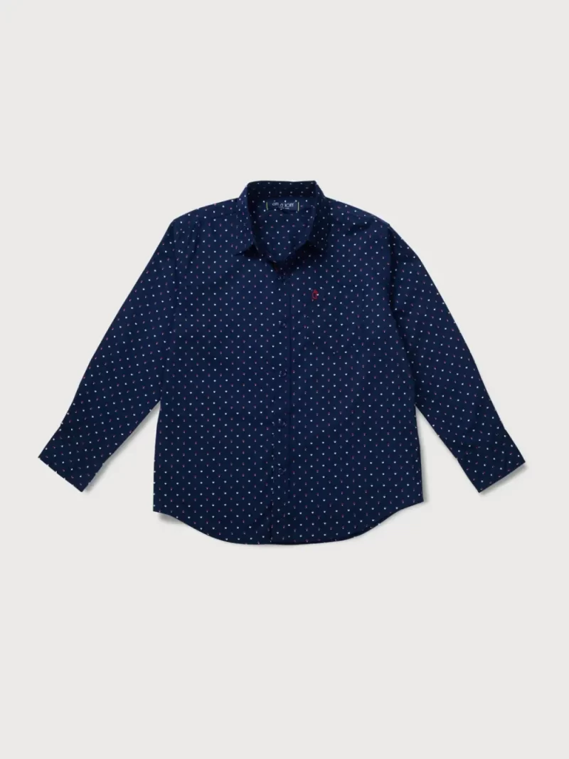 Gini And Jony Boys Solid Cotton Shirt