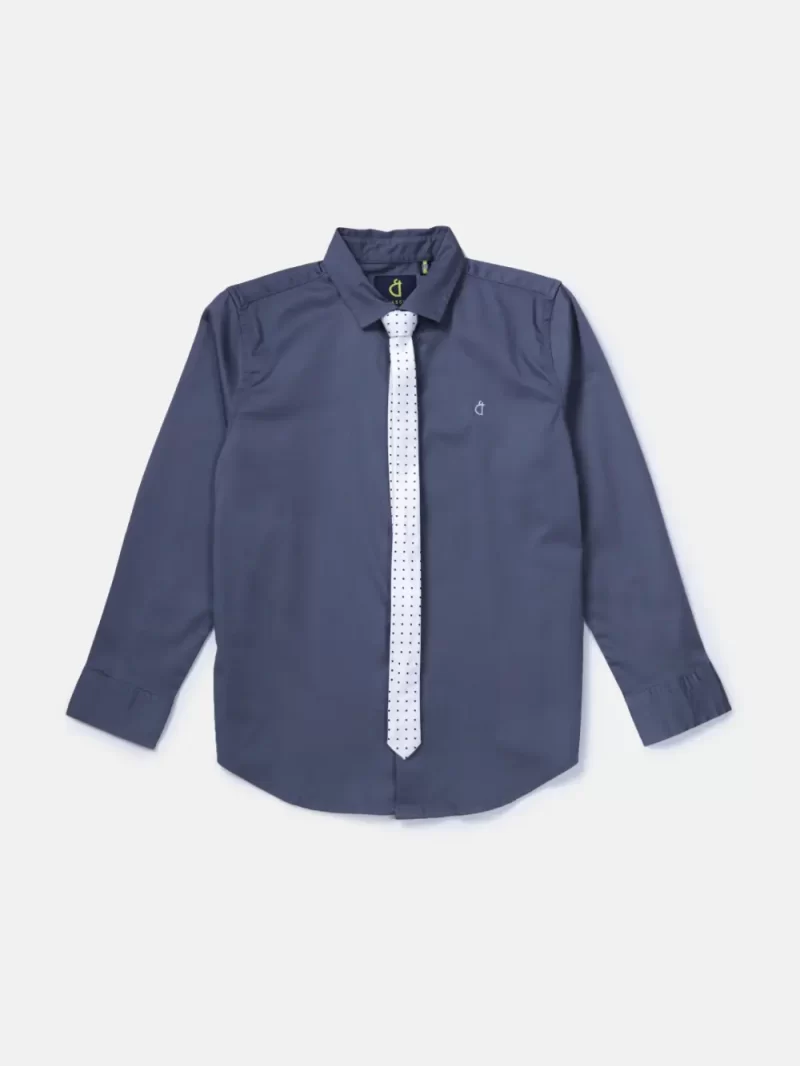 Gini And Jony Boys Solid Cotton Shirt