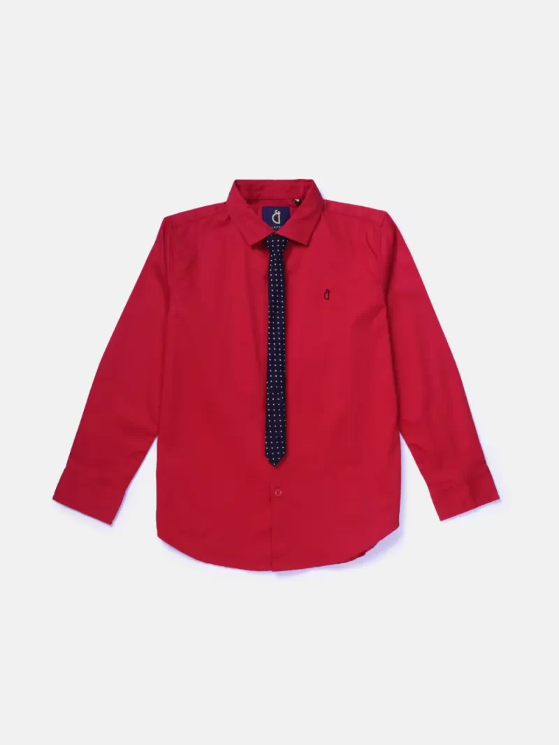 Gini And Jony Boys Solid Cotton Shirt