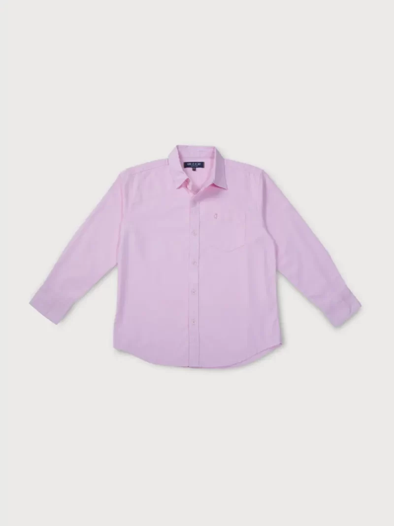 Gini And Jony Boys Solid Cotton Shirt