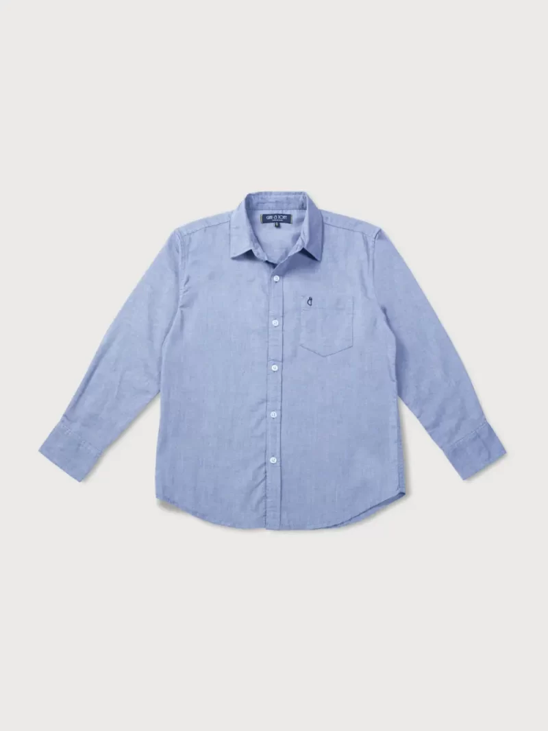 Gini And Jony Boys Solid Cotton Shirt