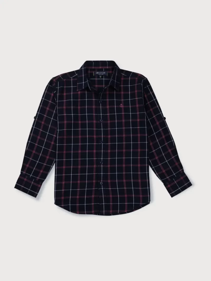 Gini And Jony Boys Solid Cotton Shirt