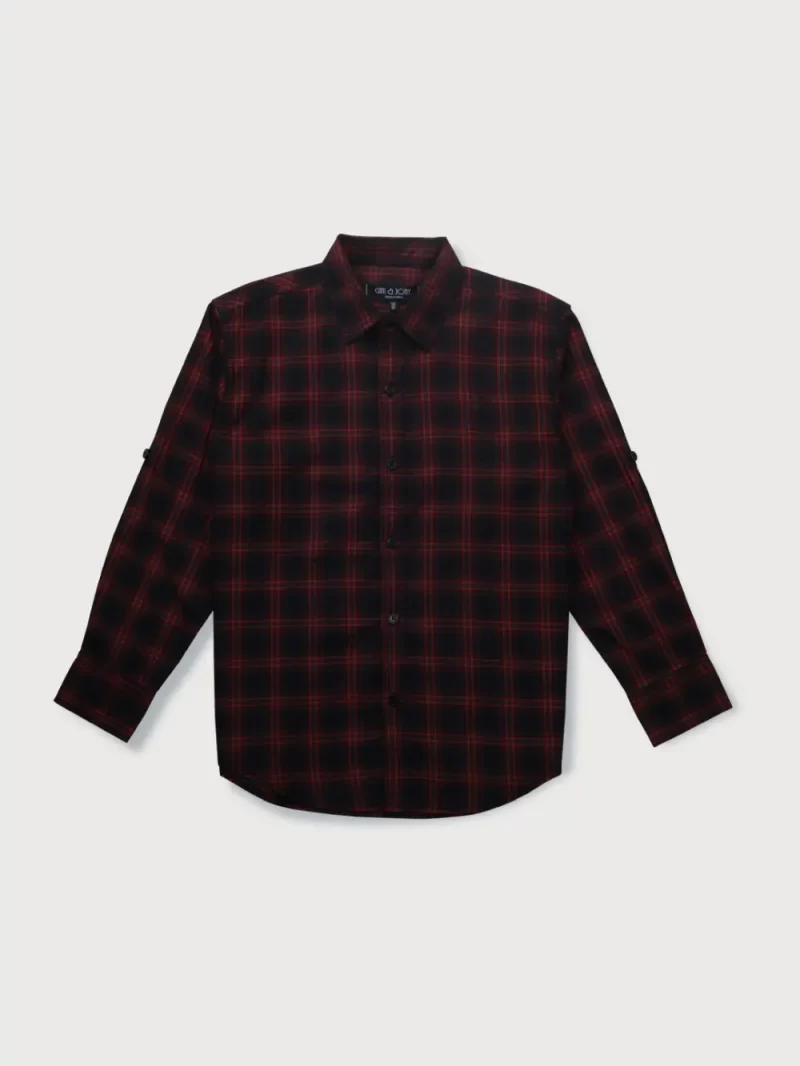 Gini And Jony Boys Solid Cotton Shirt