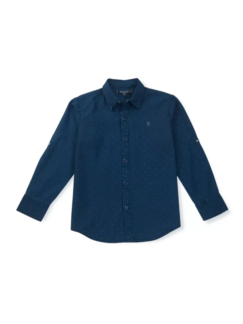 Gini And Jony Boys Solid Cotton Shirt