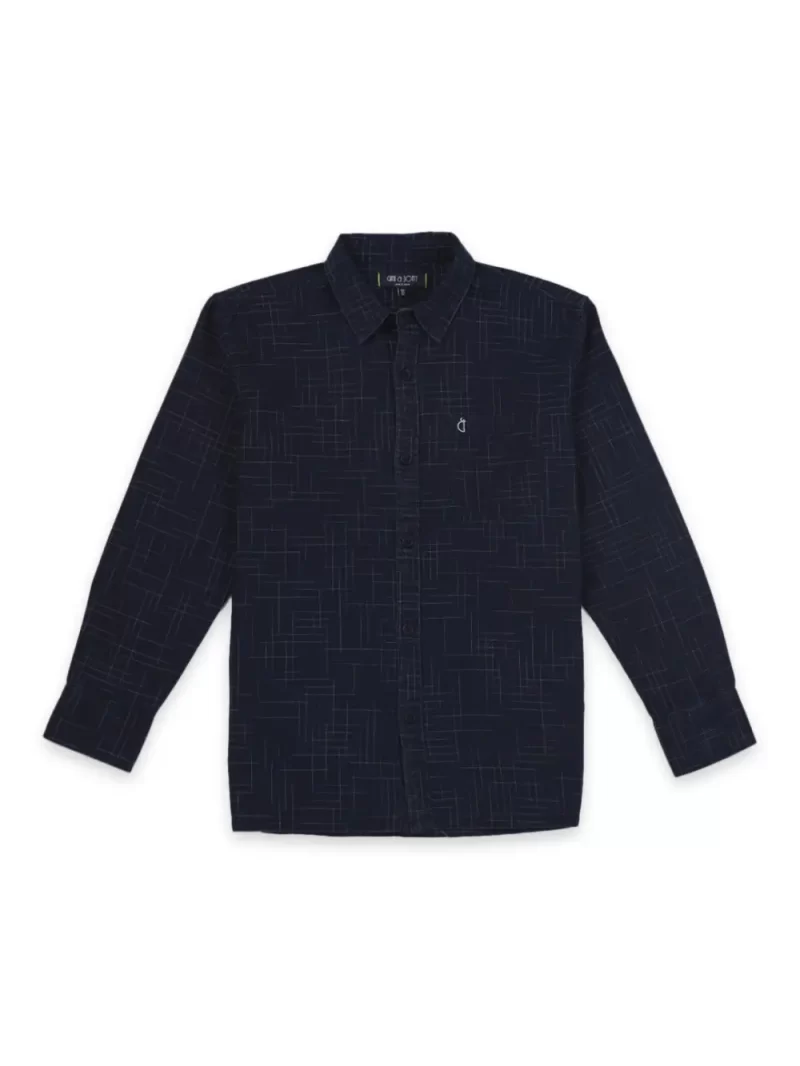 Gini And Jony Boys Solid Cotton Shirt