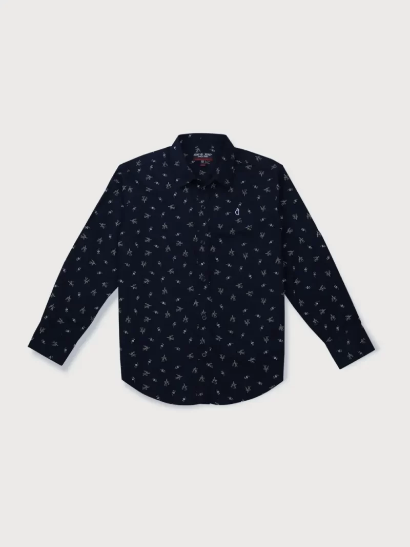 Gini And Jony Boys Solid Cotton Shirt