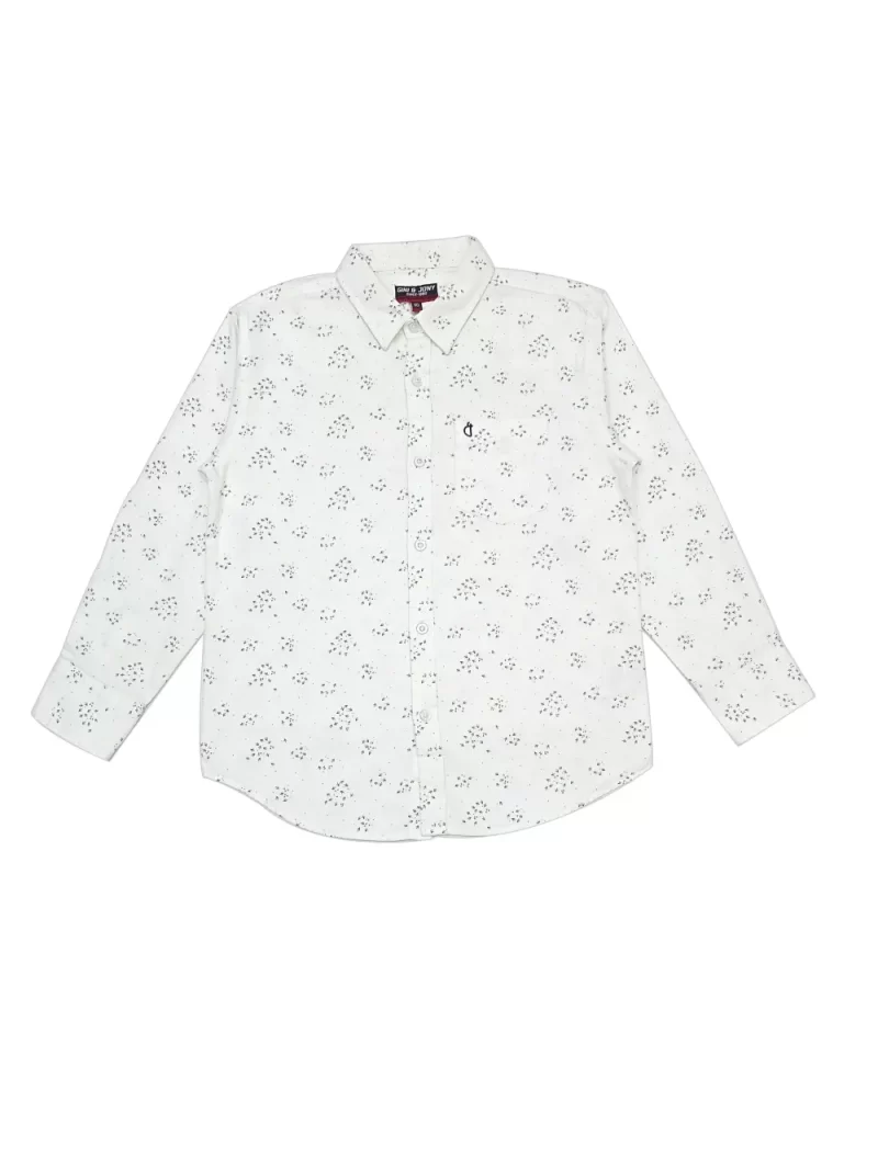 Gini And Jony Boys Solid Cotton Shirt