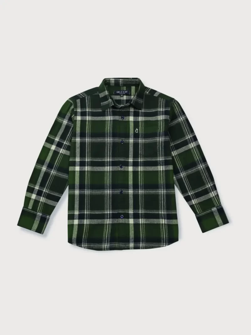 Gini And Jony Boys Solid Cotton Shirt