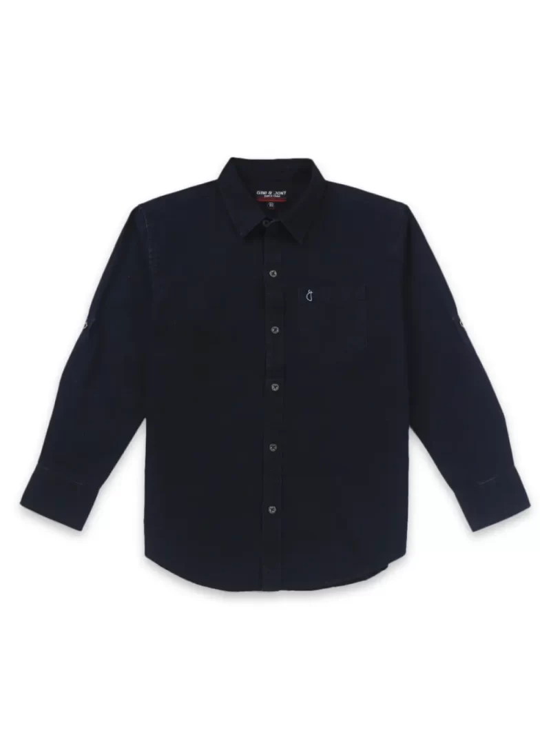 Gini And Jony Boys Solid Cotton Shirt