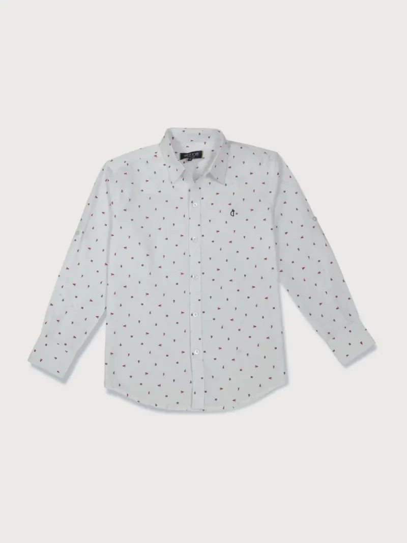 Gini And Jony Boys Solid Cotton Shirt