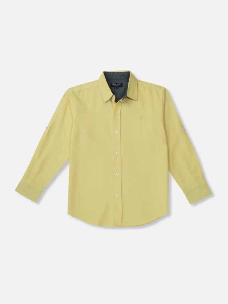 Gini And Jony Boys Solid Cotton Shirt