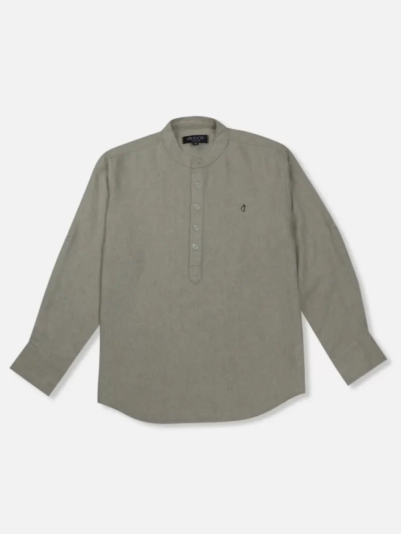 Gini And Jony Boys Solid Cotton Shirt