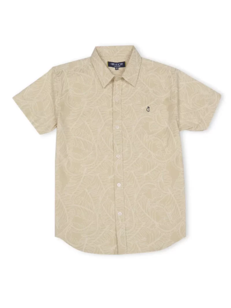 Gini And Jony Boys Solid Cotton Shirt