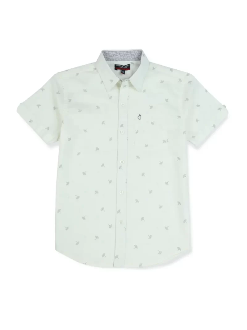 Gini And Jony Boys Solid Cotton Shirt