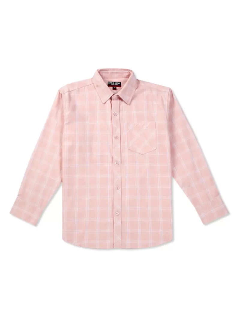 Gini And Jony Boys Solid Cotton Shirt