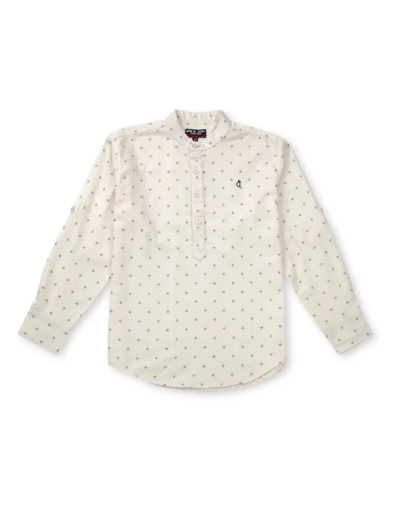 Gini And Jony Boys Solid Cotton Shirt