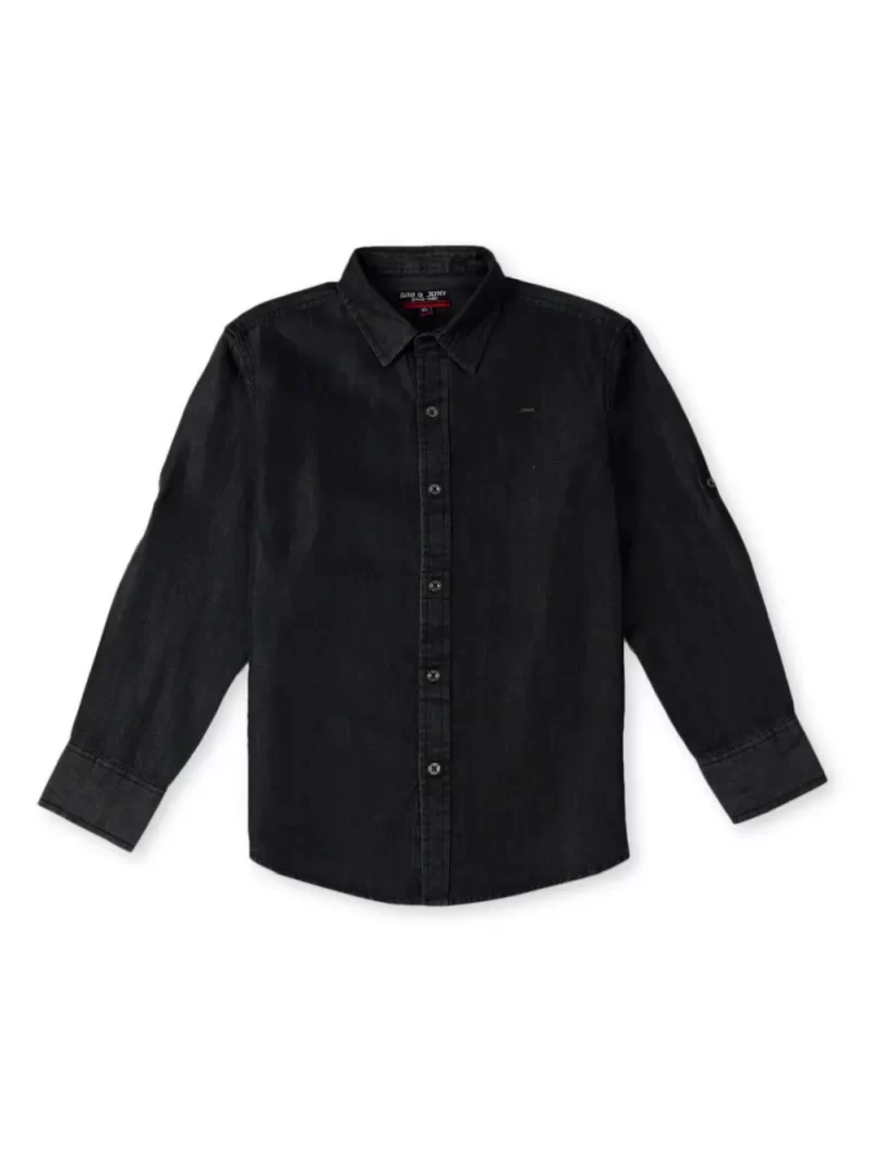 Gini And Jony Boys Solid Cotton Shirt