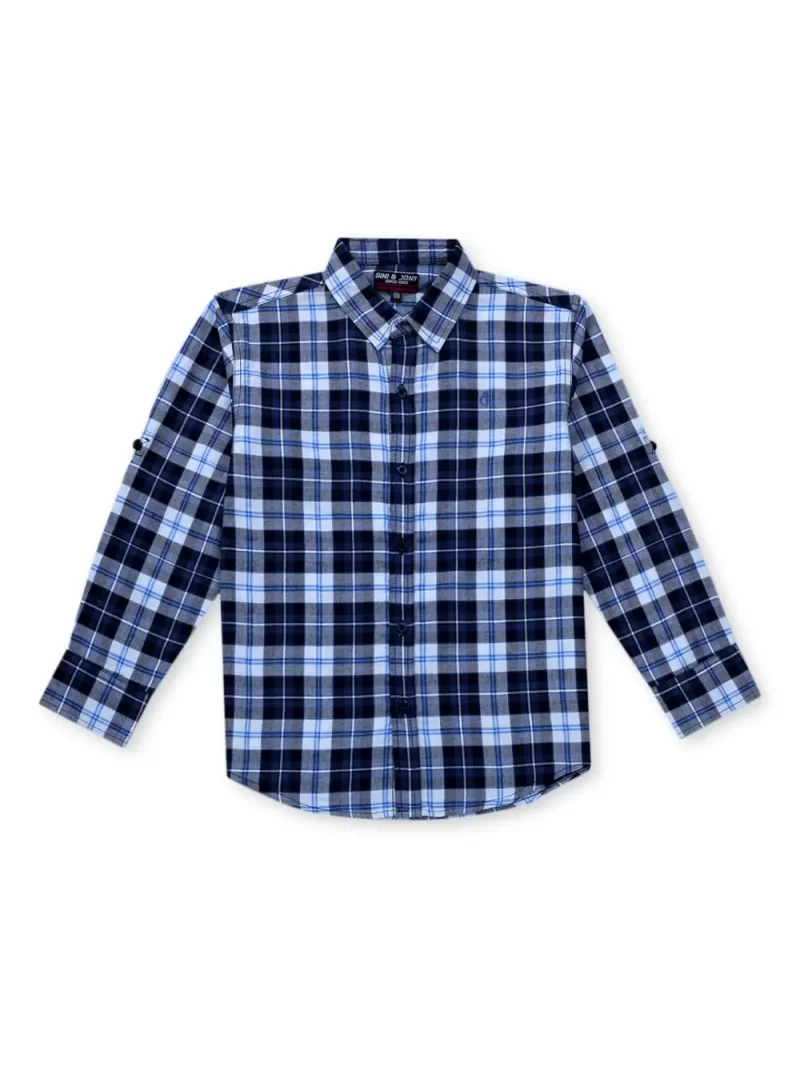 Gini And Jony Boys Solid Cotton Shirt