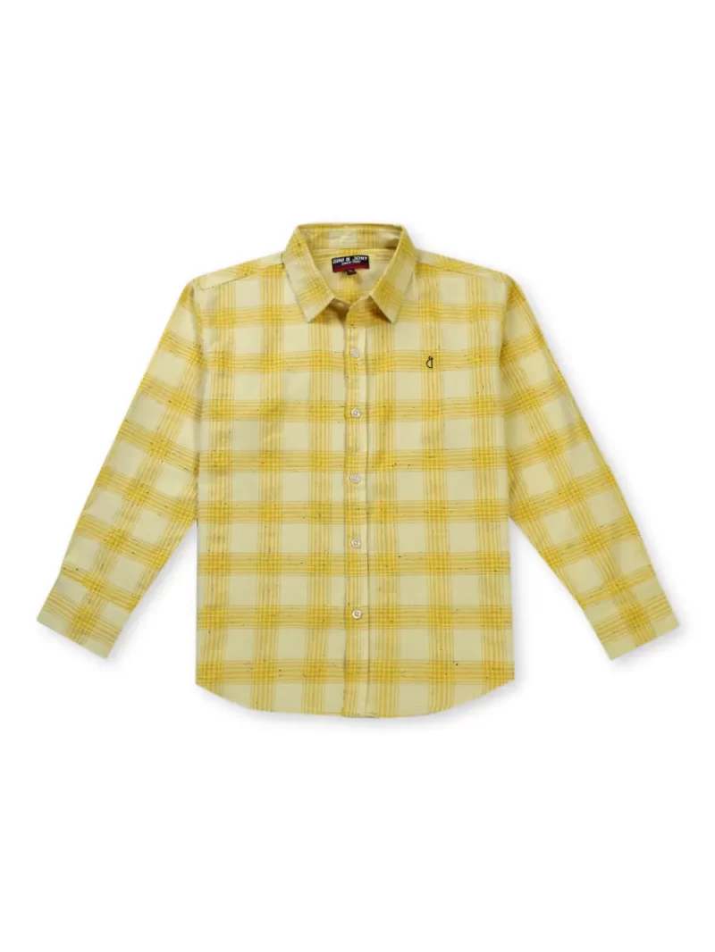 Gini And Jony Boys Solid Cotton Shirt