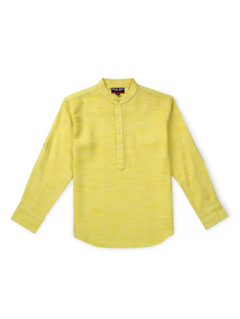 Gini And Jony Boys Solid Cotton Shirt