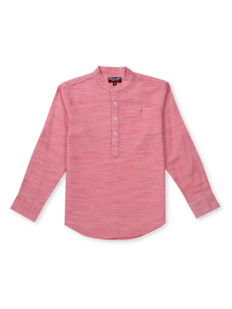 Gini And Jony Boys Solid Cotton Shirt