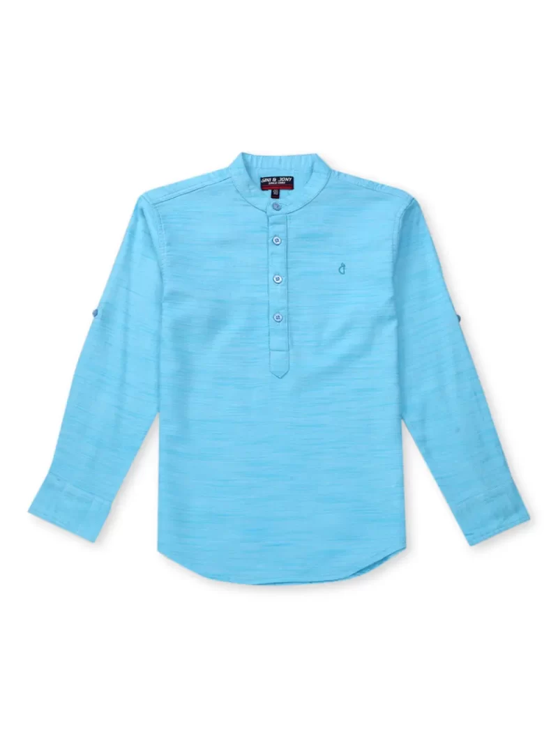 Gini And Jony Boys Solid Cotton Shirt