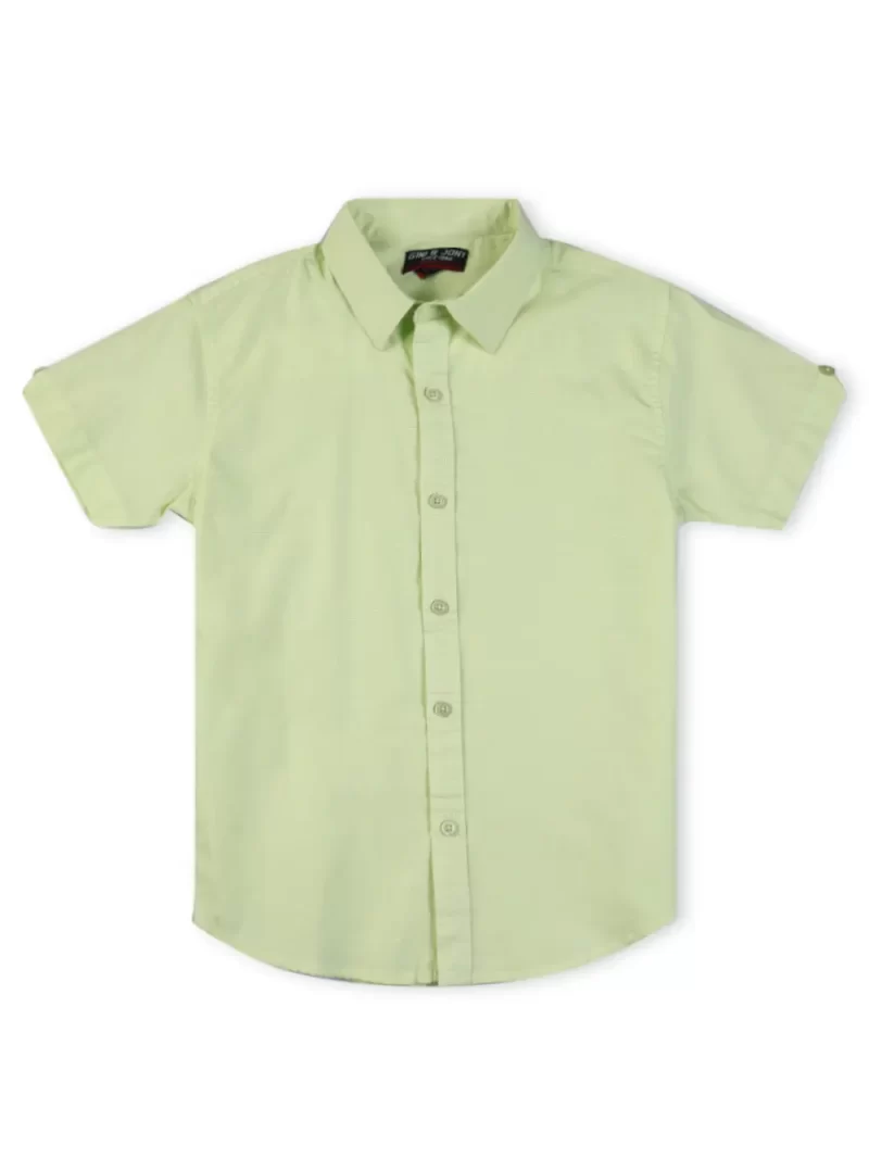 Gini And Jony Boys Solid Cotton Shirt