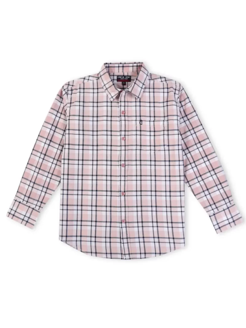 Gini And Jony Boys Solid Cotton Shirt