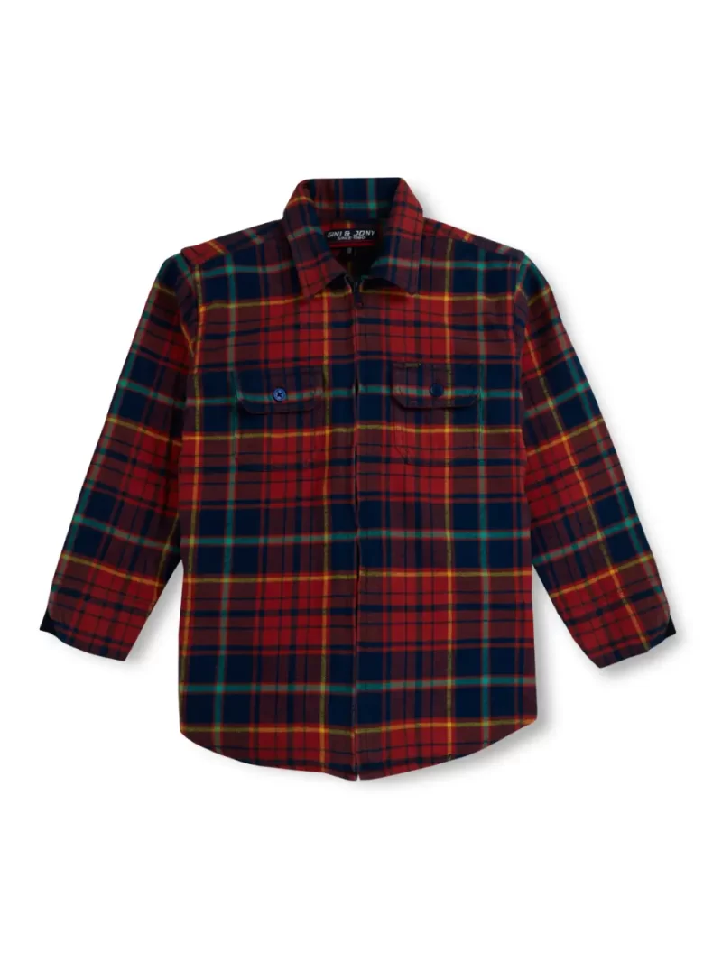 Gini And Jony Boys Solid Cotton Shirt