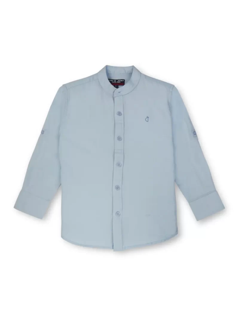 Gini And Jony Boys Solid Cotton Shirt