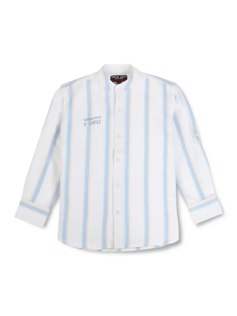 Gini And Jony Boys Solid Cotton Shirt