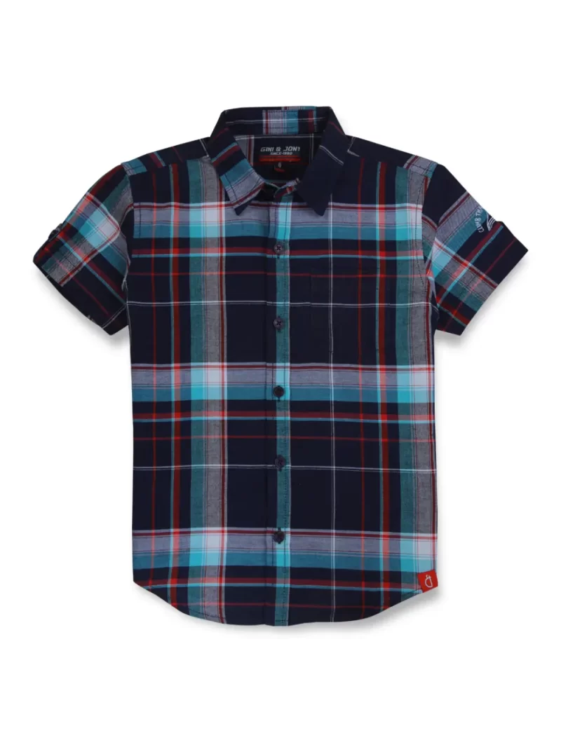 Gini And Jony Boys Solid Cotton Shirt