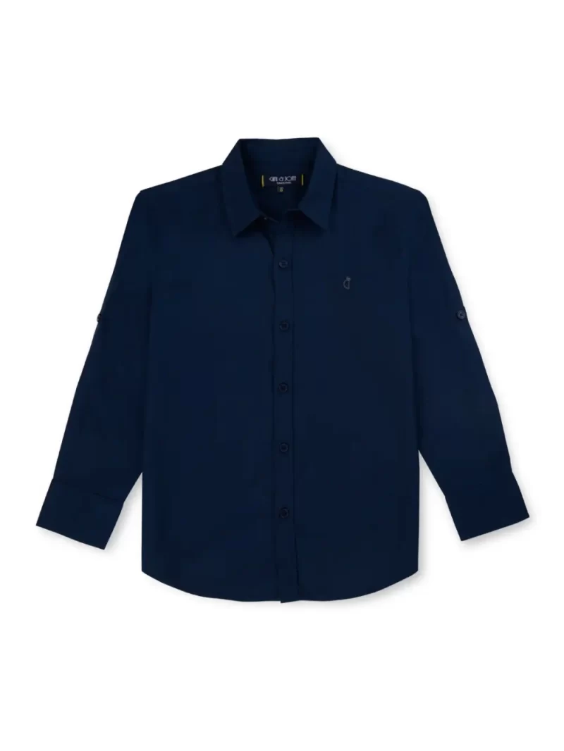 Gini And Jony Boys Solid Cotton Shirt