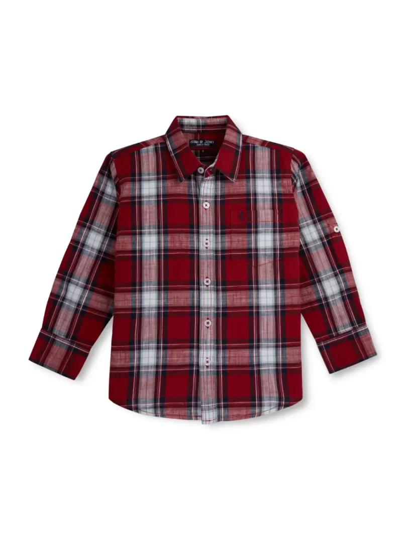 Gini And Jony Boys Solid Cotton Shirt