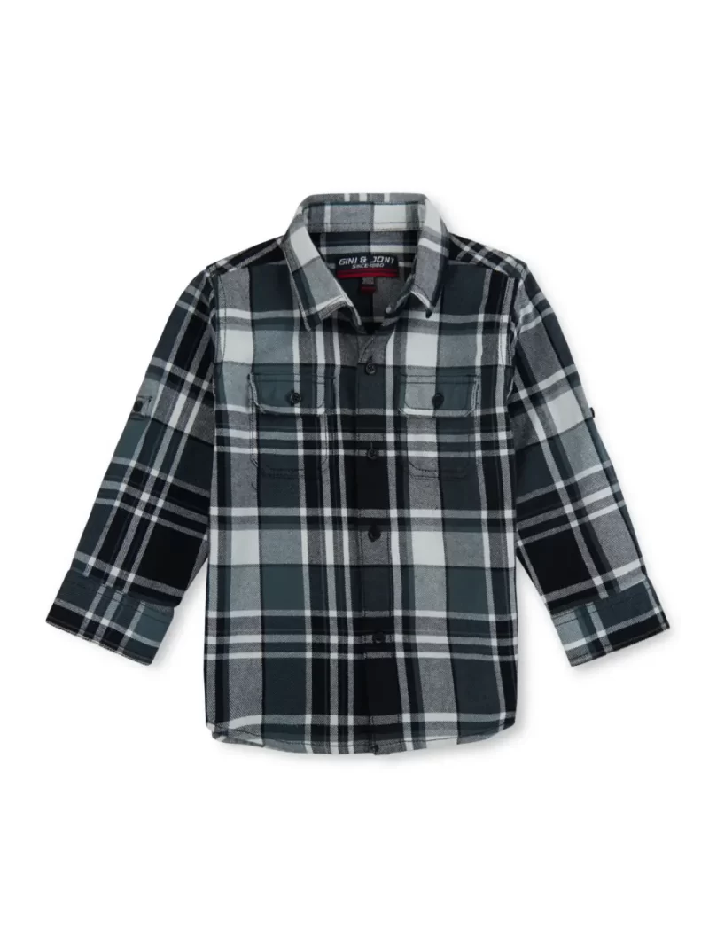 Gini And Jony Boys Solid Cotton Shirt