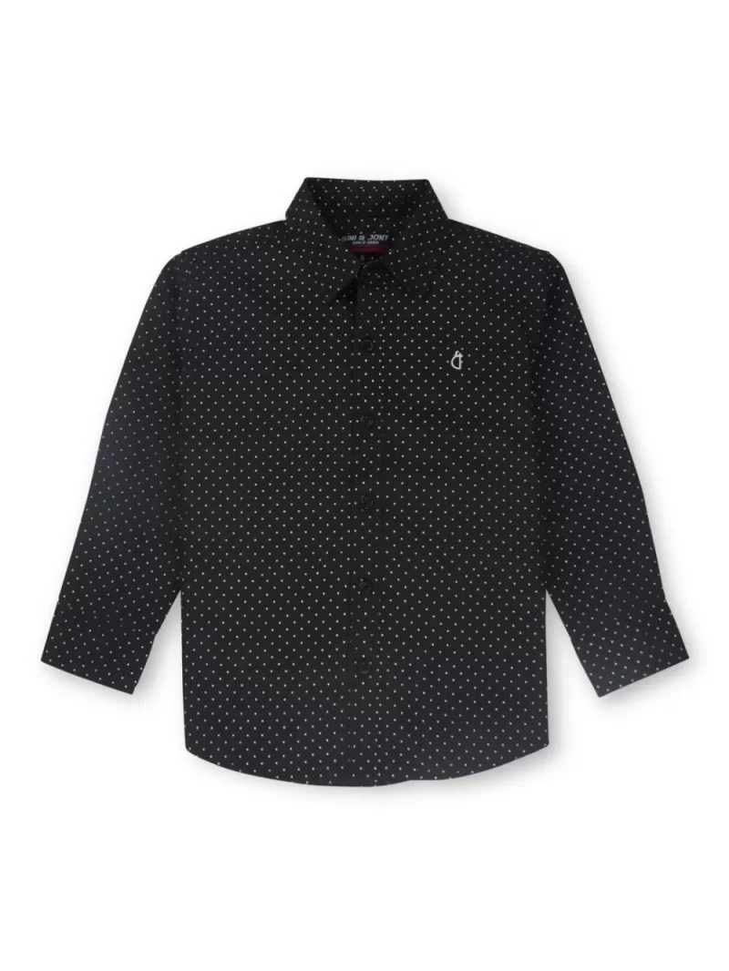 Gini And Jony Boys Solid Cotton Shirt