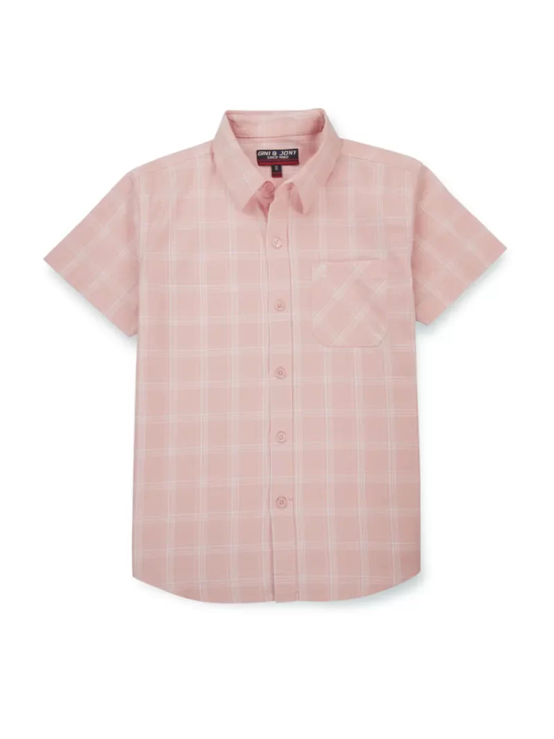 Gini And Jony Boys Solid Cotton Shirt