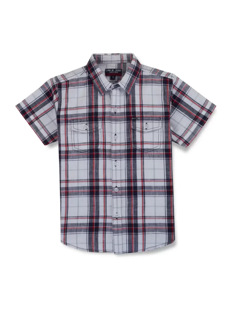 Gini And Jony Boys Solid Cotton Shirt